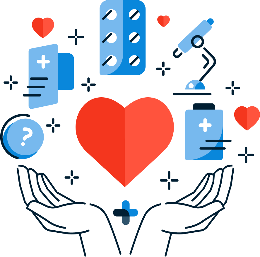 Healthcare Support with Love Icon